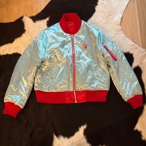 Reversible Y2K Playboy MA-1 Bomber Jacket